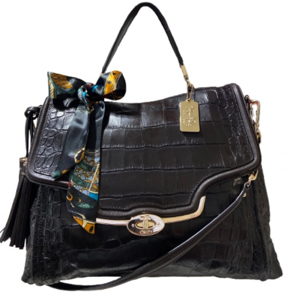 Reserved Coach Madison embossed crocodile shoulder bag. Like new, with care card